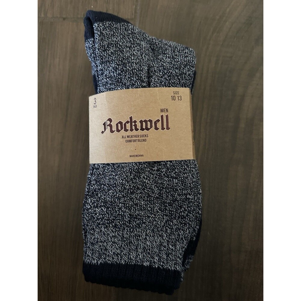 Men’s Rockwell All Weather Socks 3 Pair Size 10-13 NWT